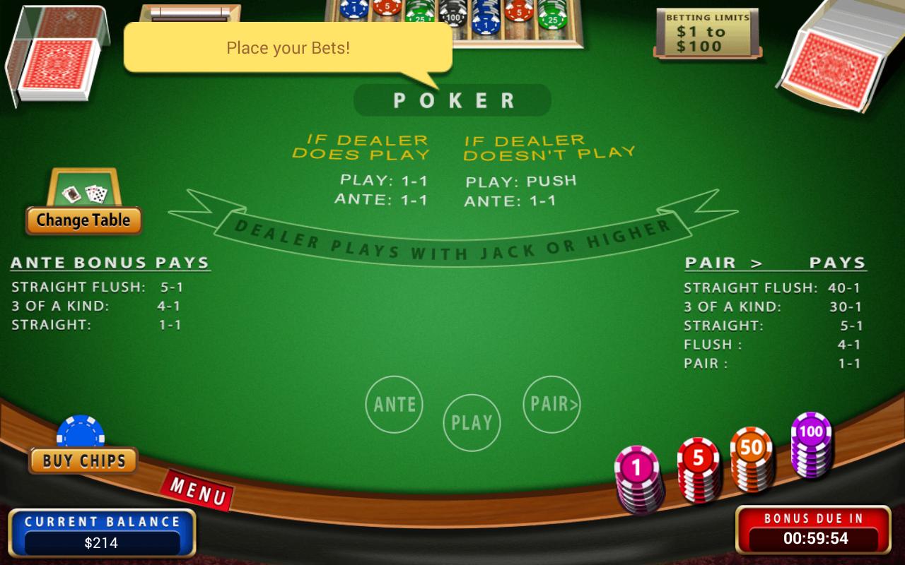 Casino App With 3 Card Poker